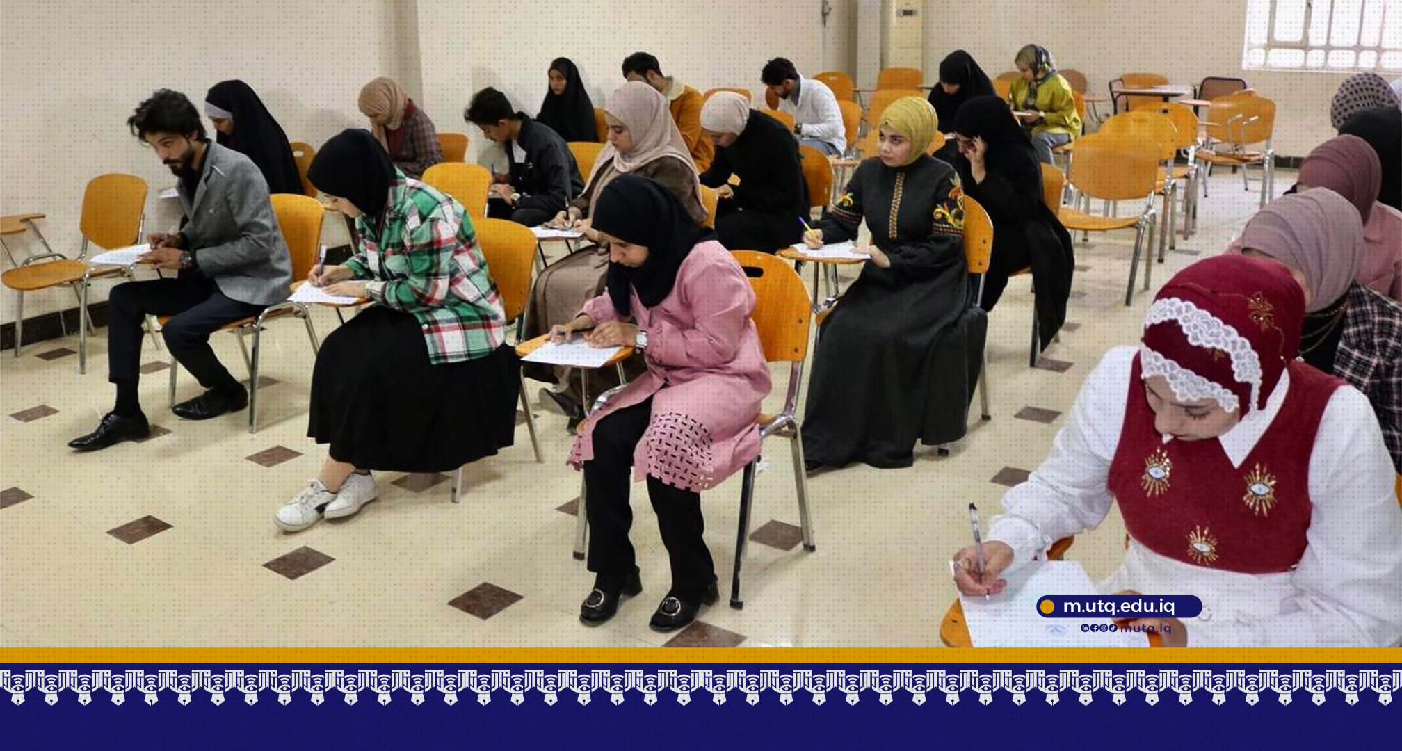 بالصور : طلبة كلية الإعلام بجامعة ذي قار يؤدون امتحانات الفصل الدراسي الاول  للعام الدراسي ٢٠٢٣-٢٠٢٤
