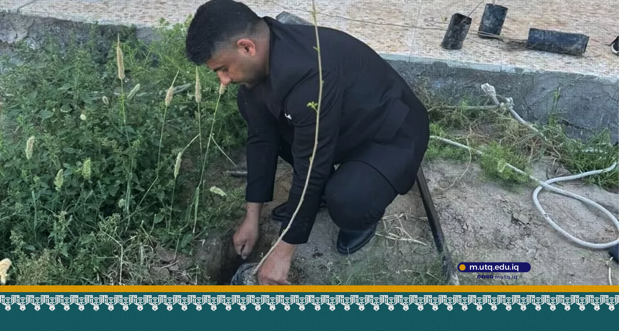 بالصور : قسم الصحافة بكلية الإعلام ينظم حملة تطوعية لتشجير  و زيادة المساحات الخضراء