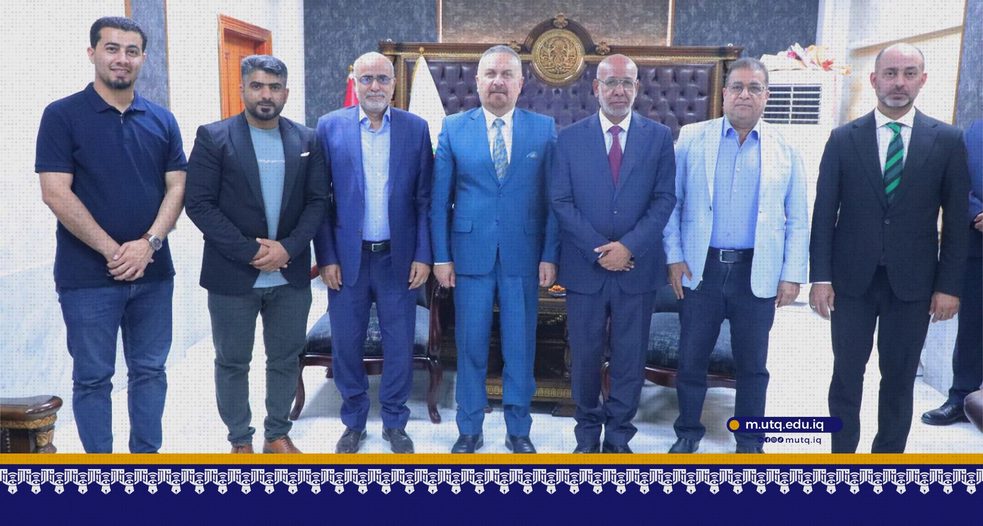 وفد من كلية الاعلام يزور ديوان محافظة ذي قار ويلتقي نائبي المحافظ لمتابعة انشاء بناية الكلية
