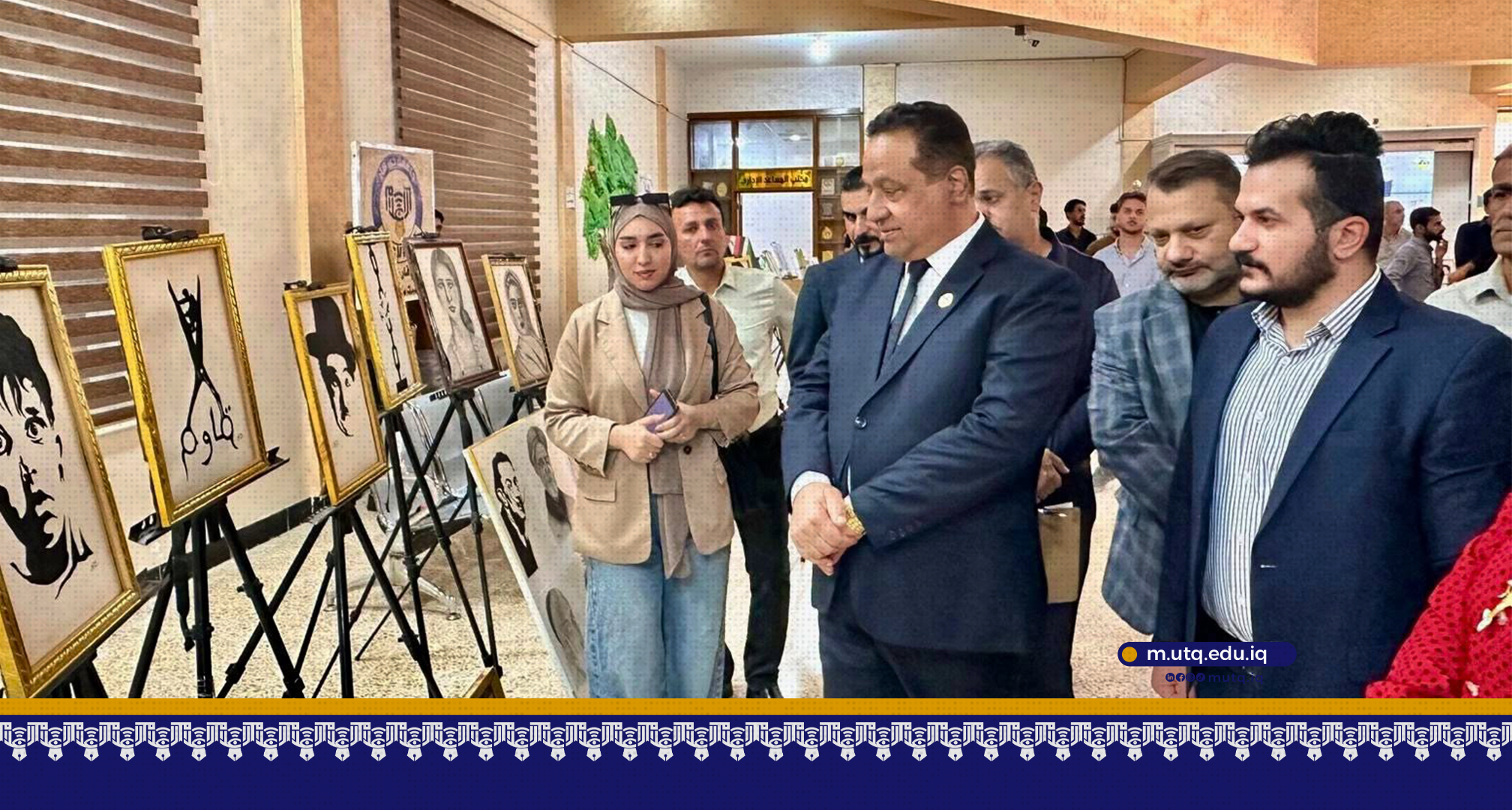 كلية الاعلام تشارك بفعاليات مهرجان الفنون التشكيلية في جامعة ذي قار